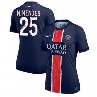 Maglia Calcio Paris Saint-Germain Nuno Mendes #25 Prima Divisa Donna 2024-25 Manica Corta